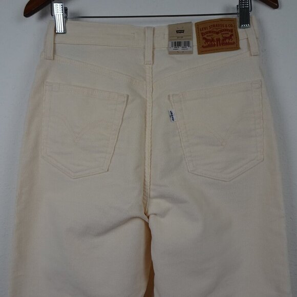 Levi's Corduroy Pants Mom Jeans Women's Size 29x29 Ivory Cords 1980's - Picture 6 of 11